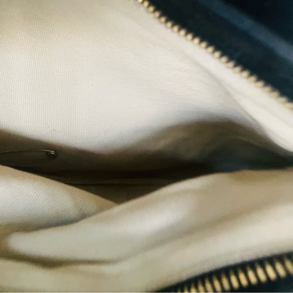 Tory Burch Black and Gold Leather Wristlet - Picture 7 of 8